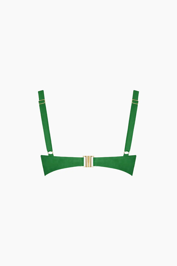 Héméra Green Iguana Triangle Bikini Top