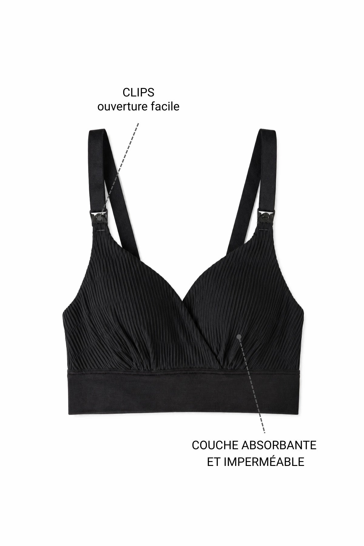 Soutien-gorge d'Allaitement Hestia Noir