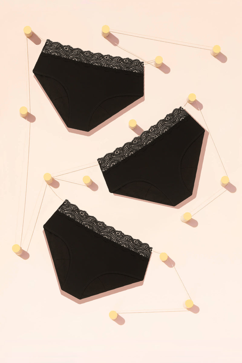 Trio-Pack – 3 Absolu Anthéia Shortys Schwarz