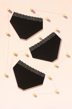 Trio-Pack – 3 Absolu Anthéia Shortys Schwarz