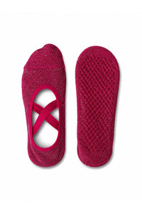 Chaussettes Pailletées Antidérapantes Rose