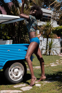 Shorty Callie Côtelé Bleu
