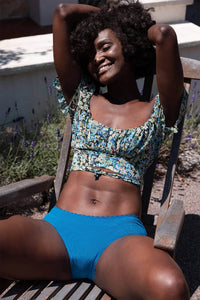 Shorty Callie Côtelé Bleu