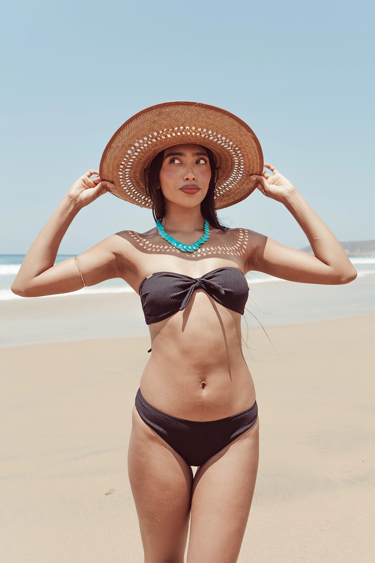 Bikinihose Nérée Texturiert Schwarz