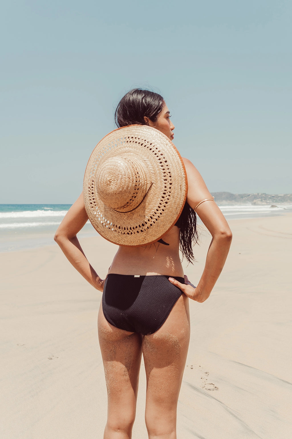 Bikinihose Nérée Texturiert Schwarz