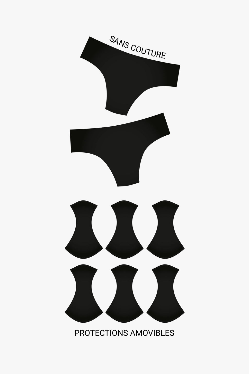 Pack Duo - 2 Culottes Artémis et 6 Protections Amovibles