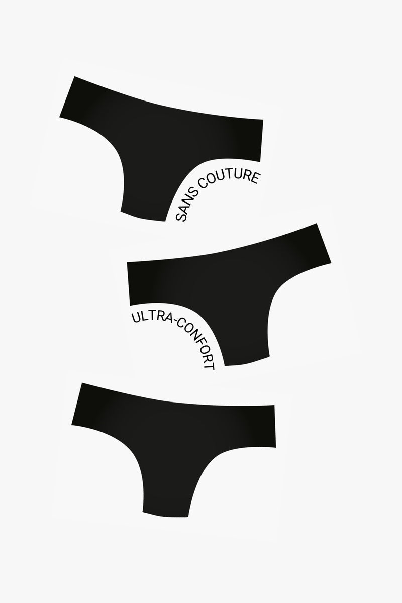 Trio Pack – 3 Black Sélys Briefs