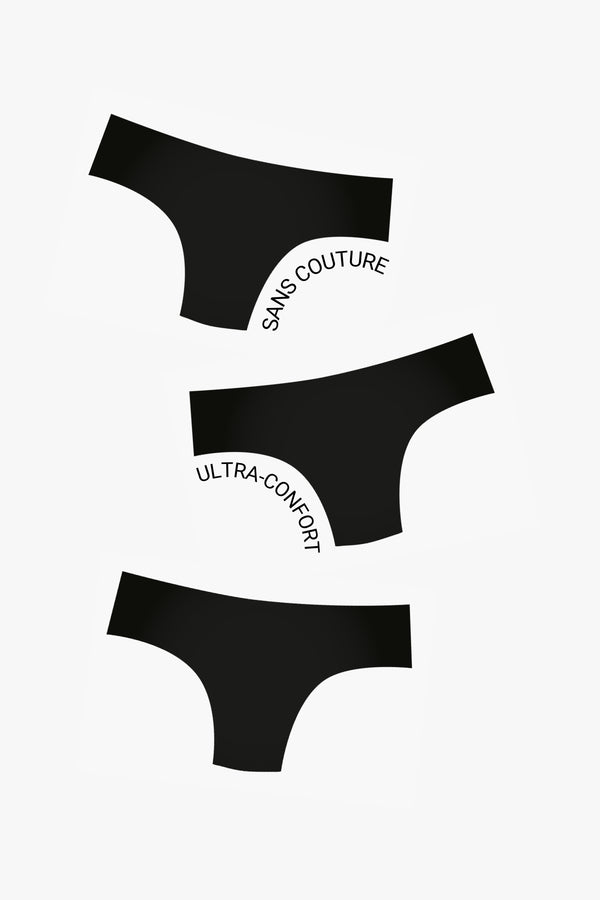 Trio Pack – 3 Black Sélys Briefs