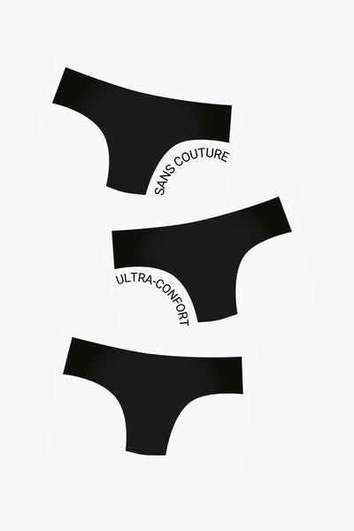 Trio Pack – 3 Black Sélys Briefs